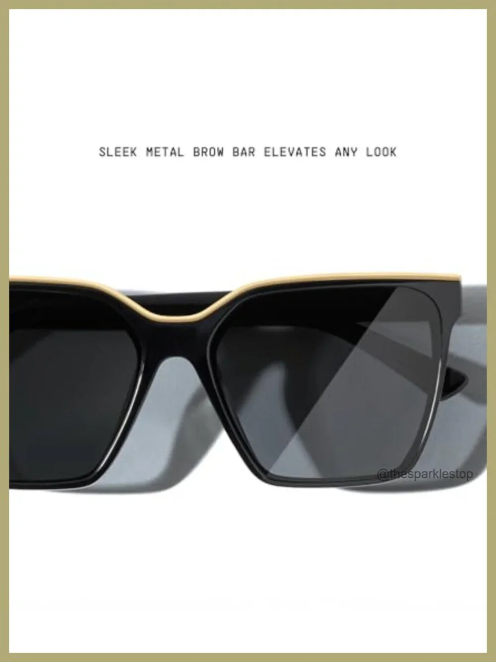 Square Oversized Sunglasses UV400 Protection Polarized Lens Includes Case Cloth